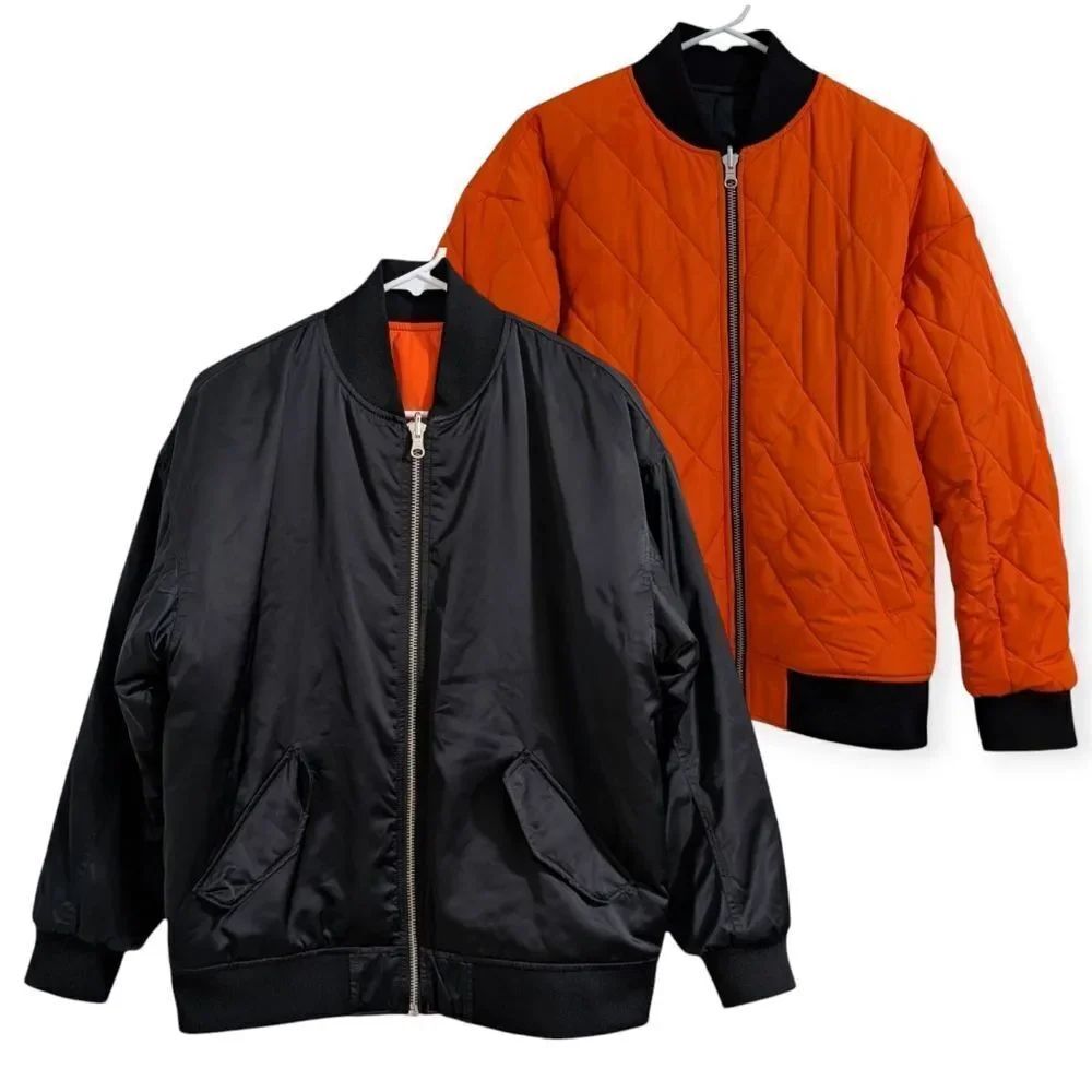 Levi's Reversible Bomber Jacket Quilted Orange / Black Thermore Insulation XS